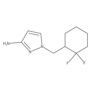 1-[(2,2-difluorocyclohexyl)methyl]-1H-pyrazol-3-amine结构式