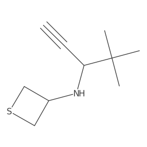 N-(4,4-Dimethylpent-1-yn-3-yl)thietan-3-amine Structure