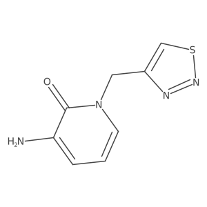 3-Amino-1-[(1,2,3-thiadiazol-4-yl)methyl]-1,2-dihydropyridin-2-one Structure