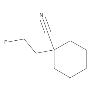 1-(2-Fluoroethyl)cyclohexane-1-carbonitrile结构式