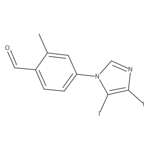 4-(4,5-diiodo-1H-imidazol-1-yl)-2-methylbenzaldehyde结构式