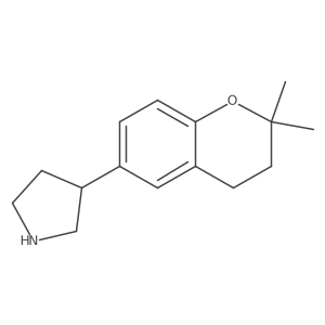 3-(2,2-dimethyl-3,4-dihydro-2H-1-benzopyran-6-yl)pyrrolidine结构式
