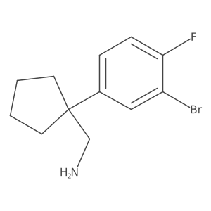 [1-(3-bromo-4-fluoro-phenyl)cyclopentyl]methanamine Structure