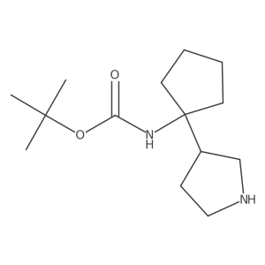 tert-butyl N-[1-(pyrrolidin-3-yl)cyclopentyl]carbamate Structure