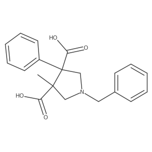 1-Benzyl-3-methyl-4-phenylpyrrolidine-3,4-dicarboxylic acid结构式