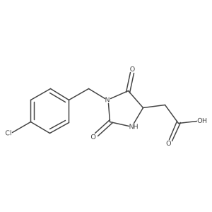 [1-(4-Chlorobenzyl)-2,5-dioxoimidazolidin-4-yl]acetic acid Structure