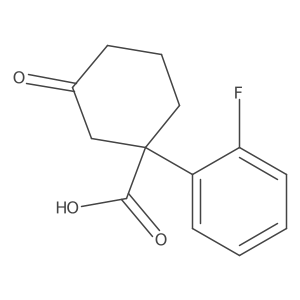 1-(2-Fluorophenyl)-3-oxocyclohexanecarboxylic acid结构式