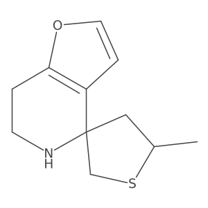 5'-methyl-6,7-dihydro-5H-spiro[furo[3,2-c]pyridine-4,3'-thiolane]结构式