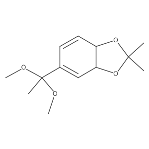 (3aR,7aS)-5-(1,1-dimethoxyethyl)-2,2-dimethyl-3a,7a-dihydrobenzo[d][1,3]dioxole (racemic) Structure