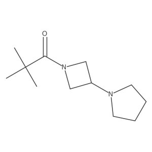 2,2-Dimethyl-1-(3-(pyrrolidin-1-yl)azetidin-1-yl)propan-1-one Structure