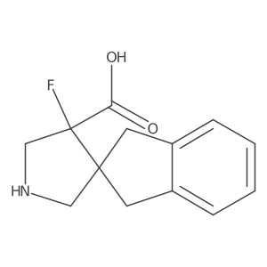 4'-Fluoro-1,3-dihydrospiro[indene-2,3'-pyrrolidine]-4'-carboxylic acid Structure