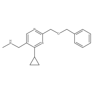 5-Pyrimidinemethanamine, 4-cyclopropyl-N-methyl-2-[(phenylmethoxy)methyl]-结构式