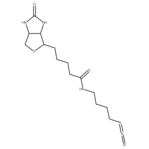 N-(4-azidobutyl)-5-(2-oxohexahydro-1H-thieno[3,4-d]imidazol-4-yl)pentanamide结构式