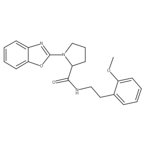 1-(benzo[d]oxazol-2-yl)-N-(2-methoxyphenethyl)pyrrolidine-2-carboxamide Structure