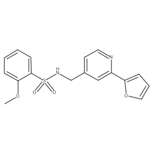 N-((2-(furan-2-yl)pyridin-4-yl)methyl)-2-methoxybenzenesulfonamide结构式