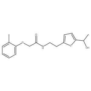 N-(2-(5-(1-hydroxyethyl)thiophen-2-yl)ethyl)-2-(o-tolyloxy)acetamide Structure
