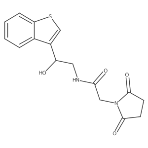 N-(2-(benzo[b]thiophen-3-yl)-2-hydroxyethyl)-2-(2,5-dioxopyrrolidin-1-yl)acetamide Structure