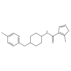 N-((1r,4r)-4-((5-fluoropyrimidin-2-yl)oxy)cyclohexyl)-5-methylisoxazole-4-carboxamide结构式