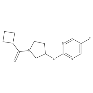 Cyclobutyl(3-((5-fluoropyrimidin-2-yl)oxy)pyrrolidin-1-yl)methanone结构式