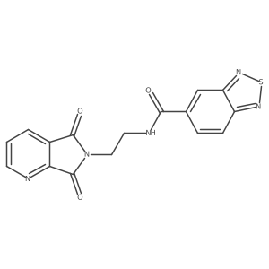 N-(2-(5,7-dioxo-5H-pyrrolo[3,4-b]pyridin-6(7H)-yl)ethyl)benzo[c][1,2,5]thiadiazole-5-carboxamide结构式