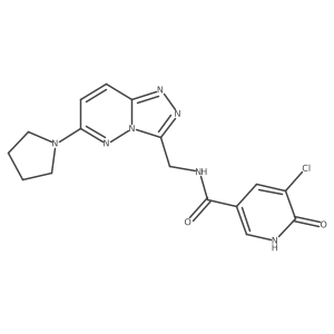 5-chloro-6-hydroxy-N-((6-(pyrrolidin-1-yl)-[1,2,4]triazolo[4,3-b]pyridazin-3-yl)methyl)nicotinamide Structure