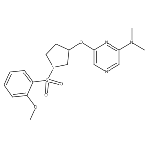 6-((1-((2-methoxyphenyl)sulfonyl)pyrrolidin-3-yl)oxy)-N,N-dimethylpyrazin-2-amine Structure