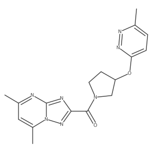 (5,7-Dimethyl-[1,2,4]triazolo[1,5-a]pyrimidin-2-yl)(3-((6-methylpyridazin-3-yl)oxy)pyrrolidin-1-yl)methanone Structure