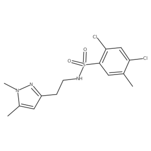 2,4-dichloro-N-(2-(1,5-dimethyl-1H-pyrazol-3-yl)ethyl)-5-methylbenzenesulfonamide Structure