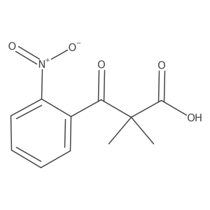 2,2-Dimethyl-3-(2-nitrophenyl)-3-oxopropanoic acid Structure
