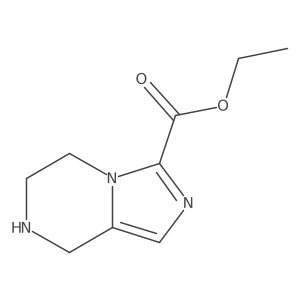 Ethyl 5H,6H,7H,8H-imidazo[1,5-a]pyrazine-3-carboxylate结构式