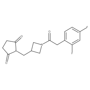 1-({1-[2-(2,4-Difluorophenyl)acetyl]azetidin-3-yl}methyl)pyrrolidine-2,5-dione Structure