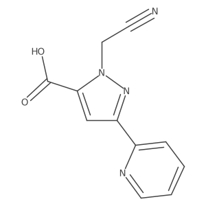 1-(cyanomethyl)-3-(pyridin-2-yl)-1H-pyrazole-5-carboxylic acid Structure
