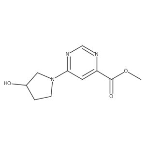 methyl (R)-6-(3-hydroxypyrrolidin-1-yl)pyrimidine-4-carboxylate结构式