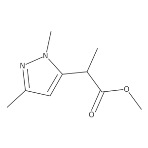 methyl 2-(1,3-dimethyl-1H-pyrazol-5-yl)propanoate结构式