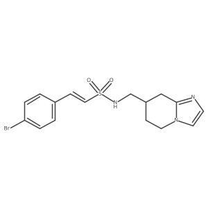 (E)-2-(4-Bromophenyl)-N-(5,6,7,8-tetrahydroimidazo[1,2-a]pyridin-7-ylmethyl)ethenesulfonamide结构式