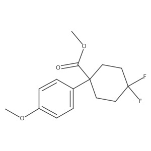 Methyl 4,4-difluoro-1-(4-methoxyphenyl)cyclohexane-1-carboxylate Structure