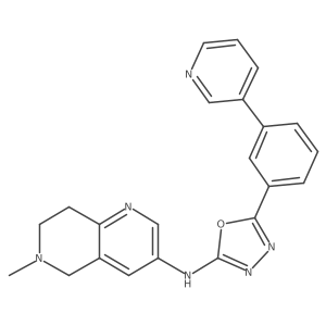 N-(6-Methyl-5,6,7,8-tetrahydro-1,6-naphthyridin-3-YL)-5-(3-(pyridin-3-YL)phenyl)-1,3,4-oxadiazol-2-amine结构式