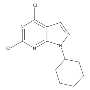 4,6-dichloro-1-cyclohexyl-1H-pyrazolo[3,4-d]pyrimidine结构式