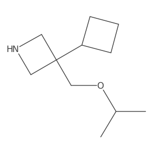 3-Cyclobutyl-3-[(propan-2-yloxy)methyl]azetidine结构式
