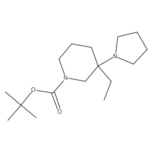 Tert-butyl 3-ethyl-3-(pyrrolidin-1-yl)piperidine-1-carboxylate Structure