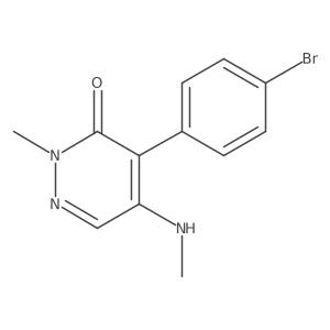 4-(4-Bromophenyl)-2-methyl-5-(methylamino)-2,3-dihydropyridazin-3-one Structure