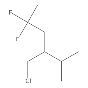 4-(Chloromethyl)-2,2-difluoro-5-methylhexane结构式