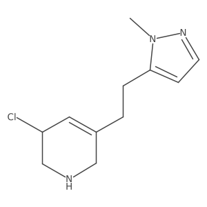 3-chloro-5-[2-(1-methyl-1H-pyrazol-5-yl)ethyl]-1,2,3,6-tetrahydropyridine结构式