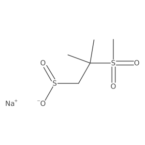 Sodium 2-methanesulfonyl-2-methylpropane-1-sulfinate结构式
