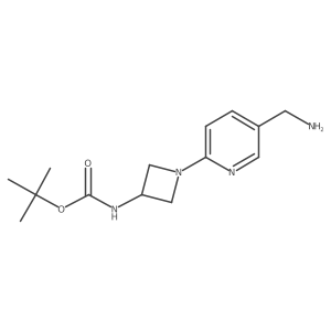 tert-butyl N-{1-[5-(aminomethyl)pyridin-2-yl]azetidin-3-yl}carbamate Structure