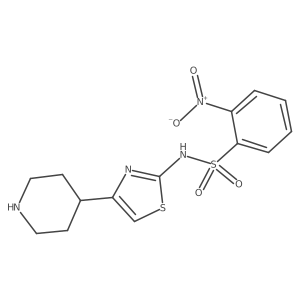 2-nitro-N-[4-(piperidin-4-yl)-1,3-thiazol-2-yl]benzene-1-sulfonamide Structure