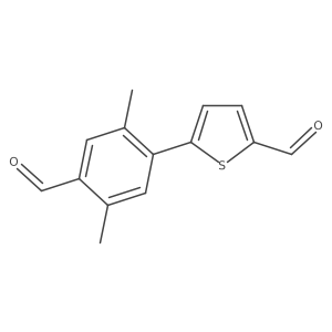 5-(4-Formyl-2,5-dimethylphenyl)thiophene-2-carbaldehyde结构式
