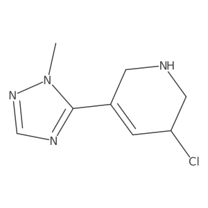 3-chloro-5-(1-methyl-1H-1,2,4-triazol-5-yl)-1,2,3,6-tetrahydropyridine结构式