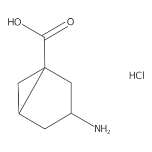 3-Aminobicyclo[3.1.0]hexane-1-carboxylic acid hydrochloride结构式