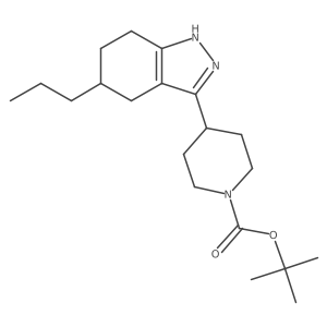 tert-butyl 4-(5-propyl-4,5,6,7-tetrahydro-1H-indazol-3-yl)piperidine-1-carboxylate Structure